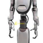 Robbyant R1 humanoid robot, wheeled two-armed service robot in white/metallic finish, showing arms and torso, ready for cooking or service tasks UnderControl AI Moby humanoid robot standing upright in a minimalistic environment Humanoid Guide
