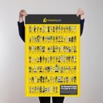 Physical humanoid robot poster (2026 Q1), yellow
