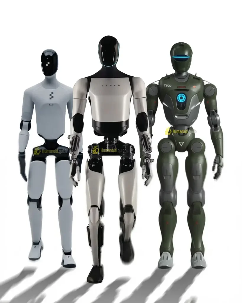 EngineAI T800 Tesla Optimus 2.5 and Figure Figure 03 running